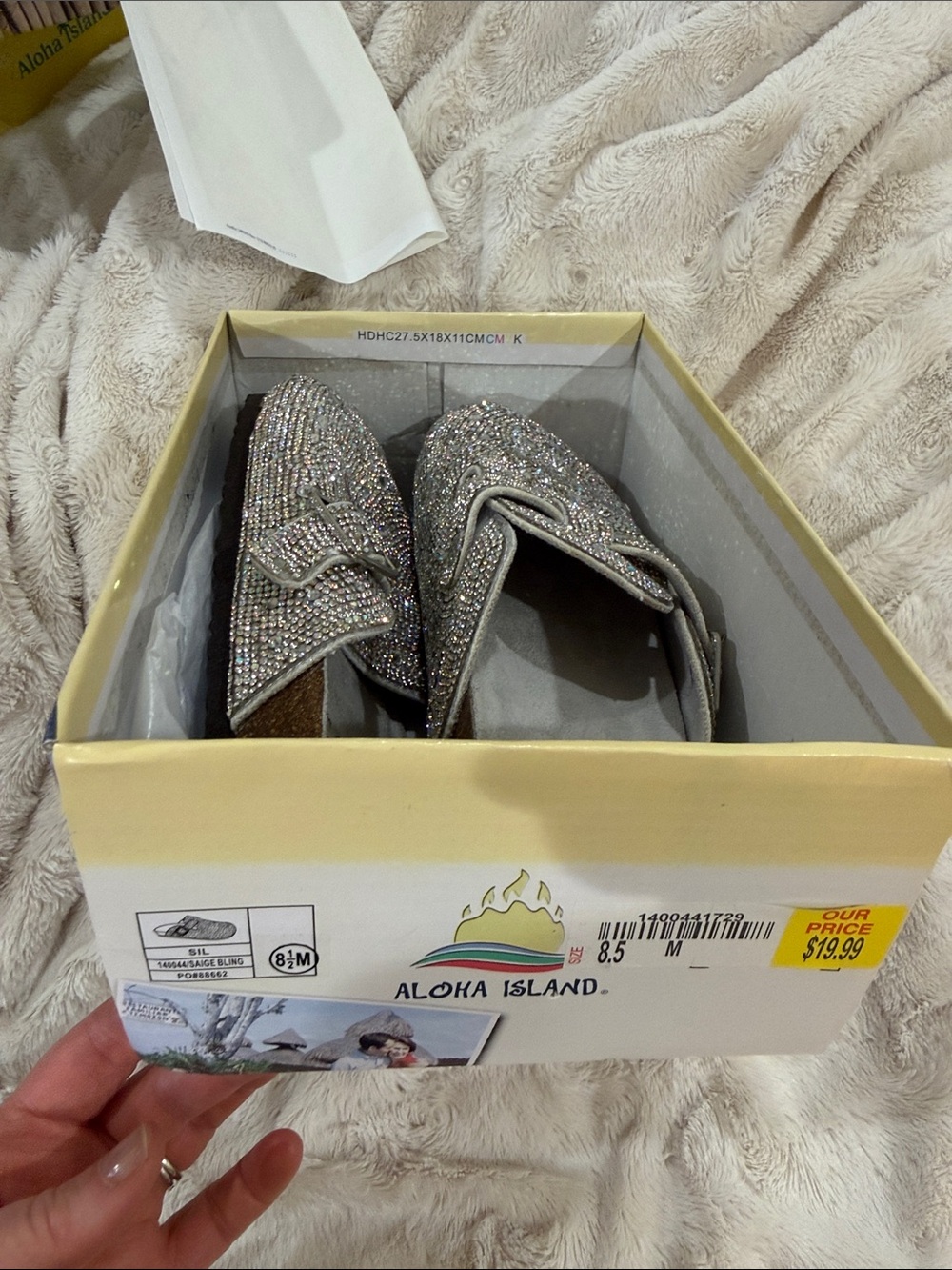 Aloha Island Rhinestone Sparkle Clogs - Silver - Picture 7 of 7